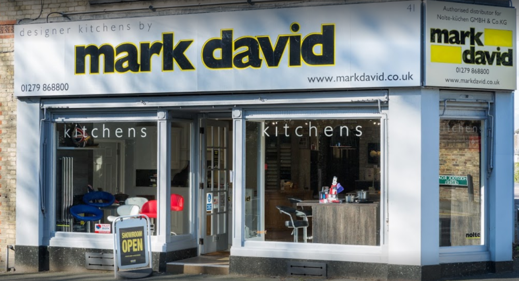 Mark David Kitchen Supplier. Contact us on 01279 868800 or email mark.evans@markdavid.co.uk. 41 London Road, Sawbridgeworth, CM21 9EH.